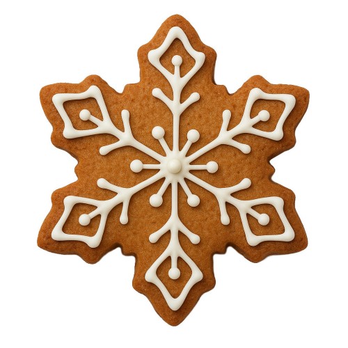 Piernik z foremki w kształcie śnieżynki