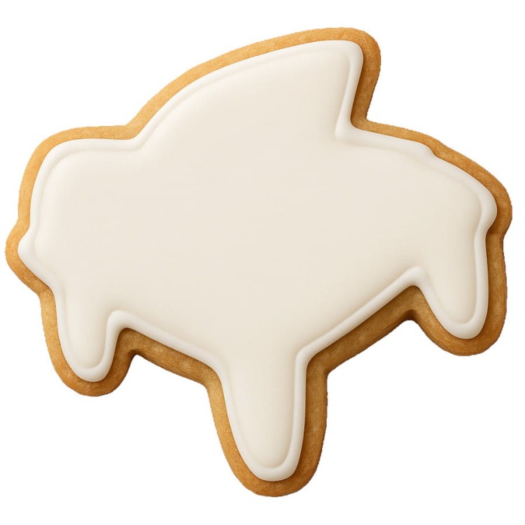 Ciasteczko wycięte foremką w kształcie fortepianu