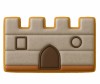Ciasteczko wykonane foremką zamek 3D