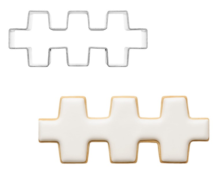 Foremka płot i udekorowane ciasteczko