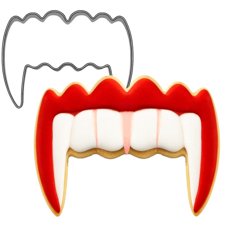 Foremka i ciasteczko na Halloween zęby wampira