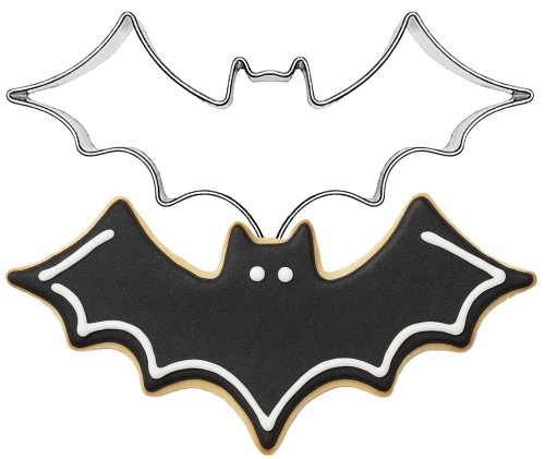 Foremka nietoperz i udekorowane ciastko Halloween