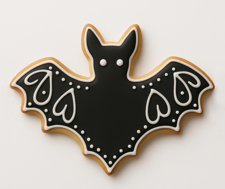 Ciasteczko nietoperz na Halloween z foremki
