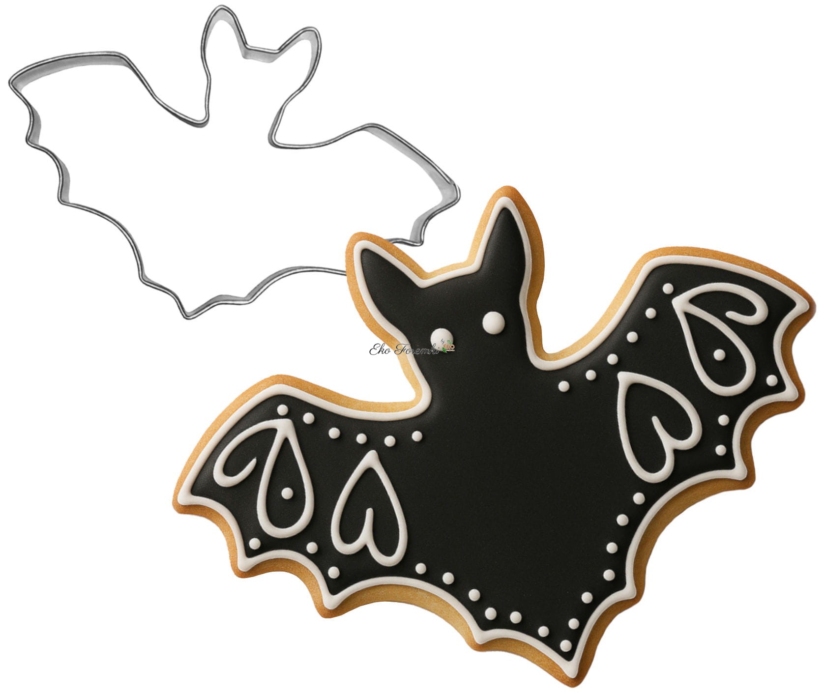 Foremka nietoperz i ciasteczko na Halloween