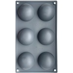 Silikonowa forma do monoporcji w kształcie półkul z 6 wgłębieniami Patisse