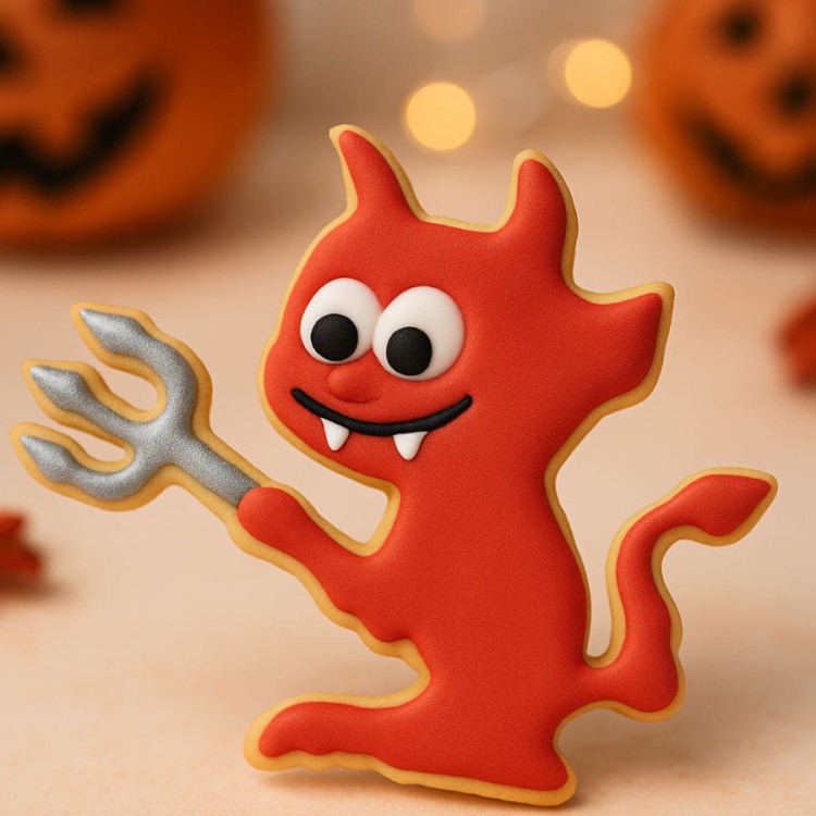 ciasteczko diabełek zdjęcie lifestylowe dekoracja Halloween