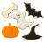 Lukrowane ciasteczka wykrojone foremkami na Halloween