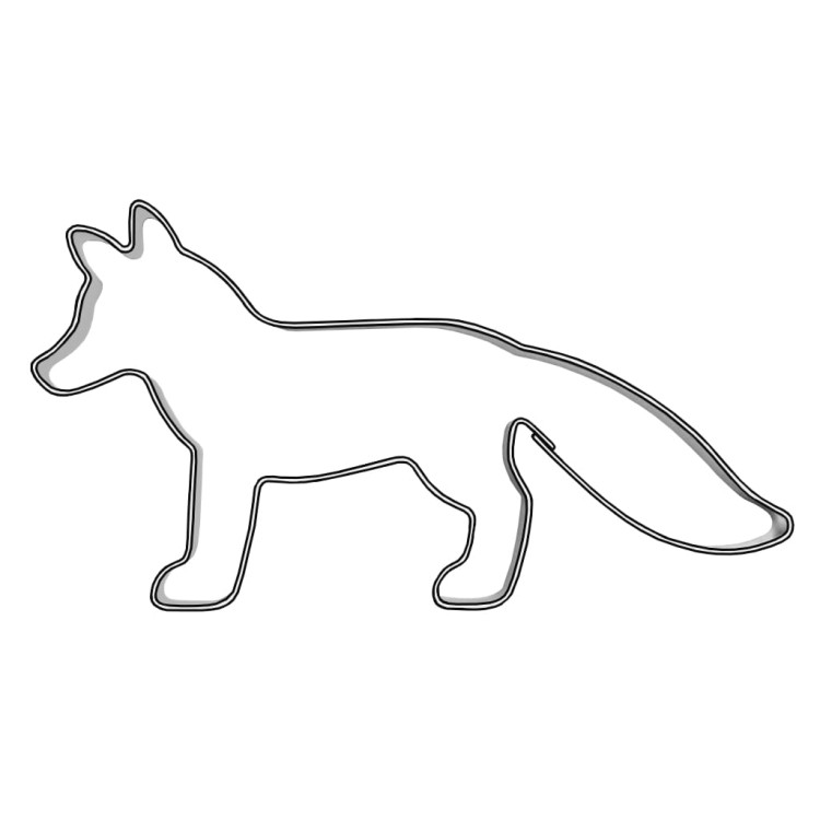 Foremka w kształcie lisa do wykrawania ciastek i pierników ze stali nierdzewnej