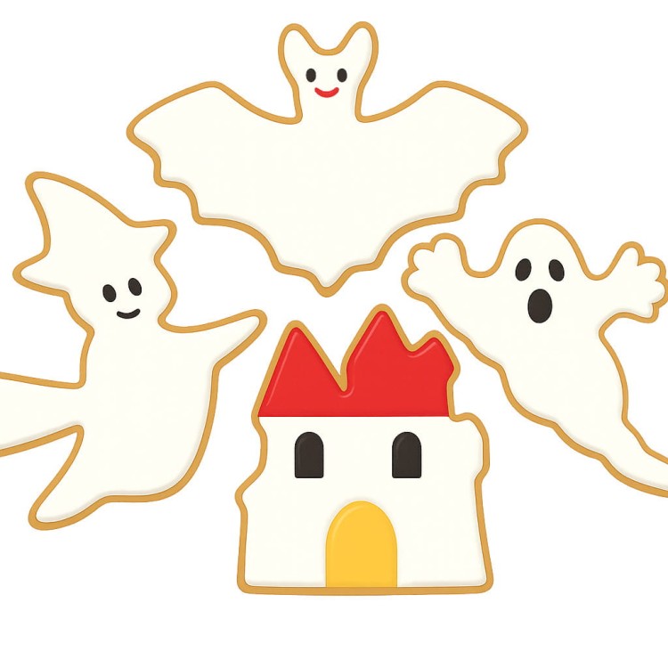 ciasteczka z foremek na Halloween