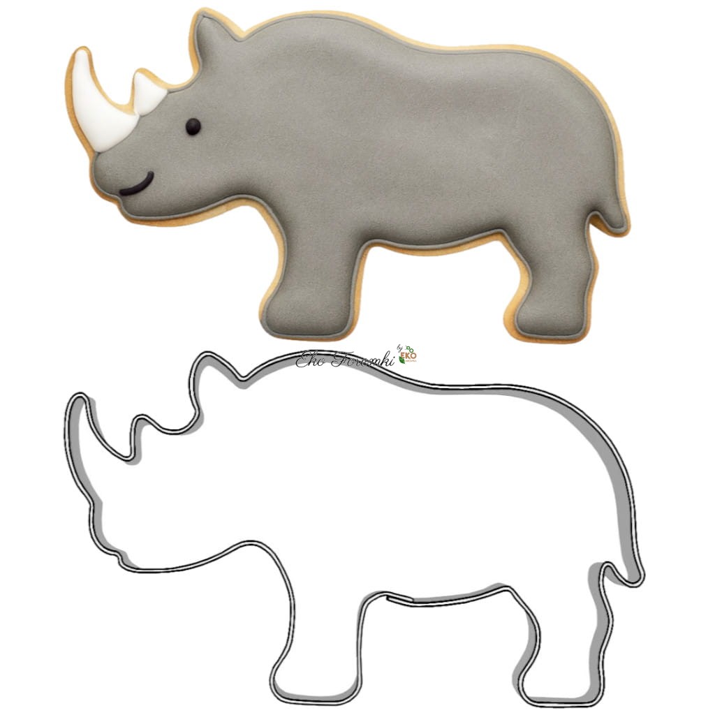 Foremka w kształcie nosorożca do wykrawania ciastek i masy cukrowej ze stali nierdzewnej