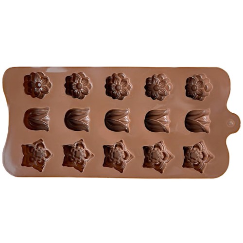 Forma silikonowa na praliny kwiaty i tulipany