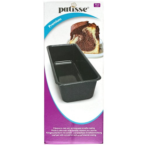 Opakowanie podłużnej blachy do pieczenia z emaliowaną powłoką o długości 30 cm