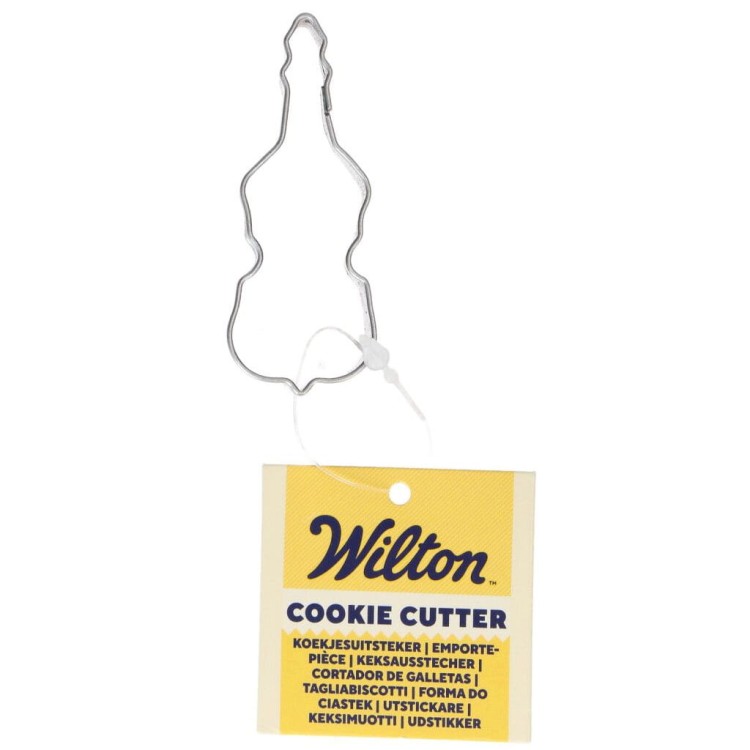 Foremka do ciastek w kształcie gitary lub skrzypiec – stal nierdzewna, produkt marki Wilton z etykietą