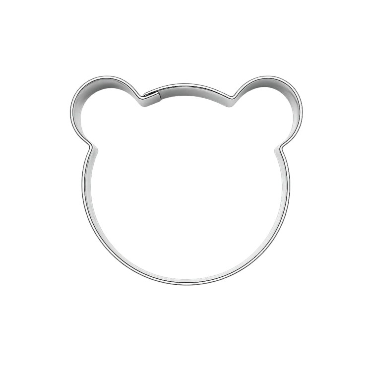 Foremka do ciastek w kształcie głowy misia ze stali nierdzewnej – idealna do wypieków dla dzieci