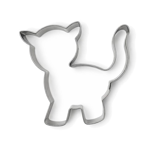 Foremka do ciastek w kształcie kota ze stali nierdzewnej – idealna do wypieków tematycznych i dziecięcych