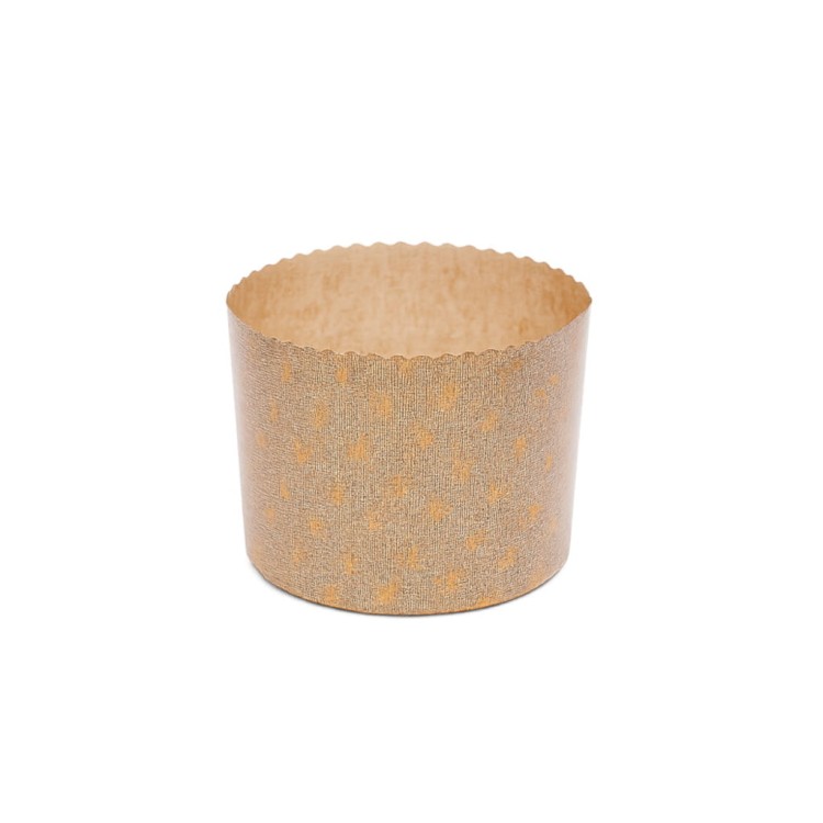 Wielkanocna papierowa forma do panettone z dekoracyjnym wzorem, idealna do świątecznych wypieków