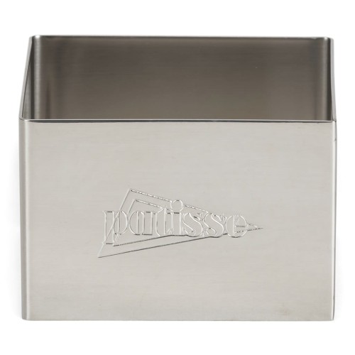Ring cukierniczy o kwadratowym kształcie ze stali nierdzewnej marki Patisse
