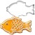 foremka karp 14.7 cm do ciasteczek i polukrowany piernik wycięty foremką
