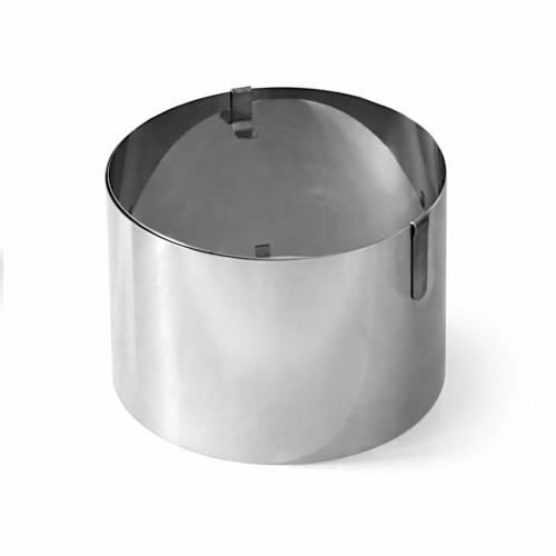Okrągła regulowana forma cukiernicza marki Kuchpol wykonana ze stali nierdzewnej