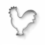 Metalowy wykrawacz w kształcie koguta wykonany ze stali nierdzewnej