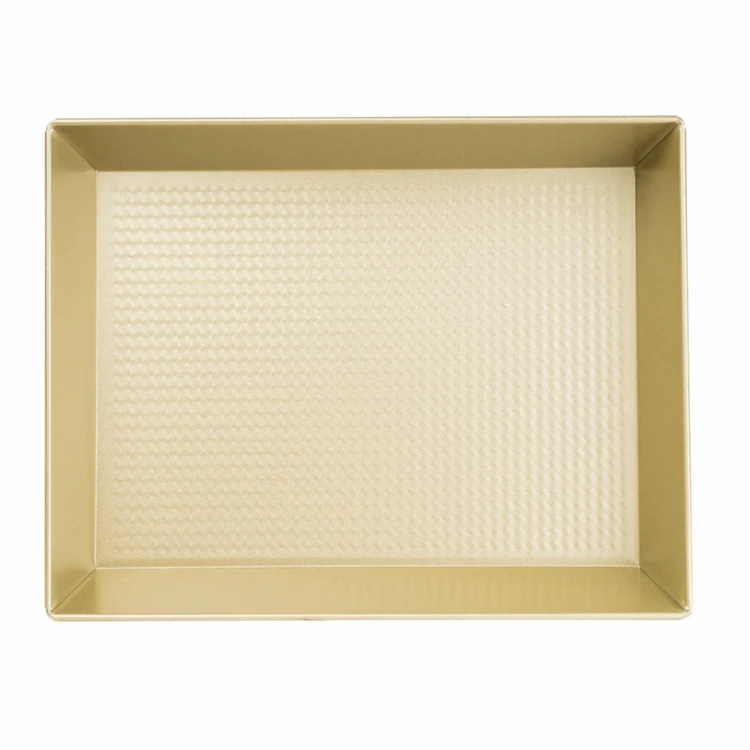 Prostokątna złota forma do pieczenia SNB o wymiarach 28×23 cm