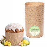 Zestaw form do pieczenia panettone marki EkoForemki wraz z gotową babką drożdżową
