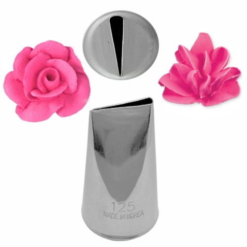 Tylka cukiernicza Thermohauser typu petal do tworzenia płatków róży i kwiatów wraz z przykładową dekoracją z kremu