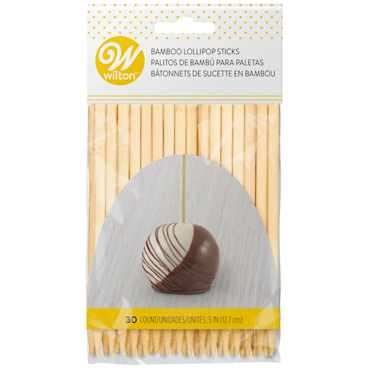 Opakowanie 30 bambusowych patyczków Wilton o długości 12,7 cm do cake pops i deserów