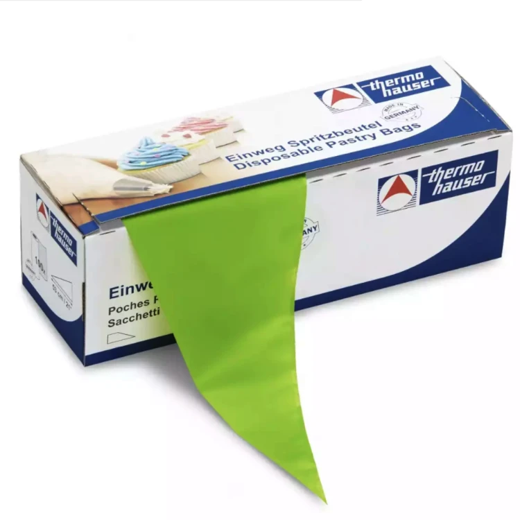 Zielone antypoślizgowe rękawy cukiernicze GRIP Thermohauser 46 cm w rolce 100 sztuk