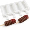 Karbowane mini lody w czekoladowej polewie przygotowane w silikonowej formie Twister