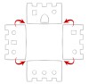 Schemat wykonania zamku z foremki 3D