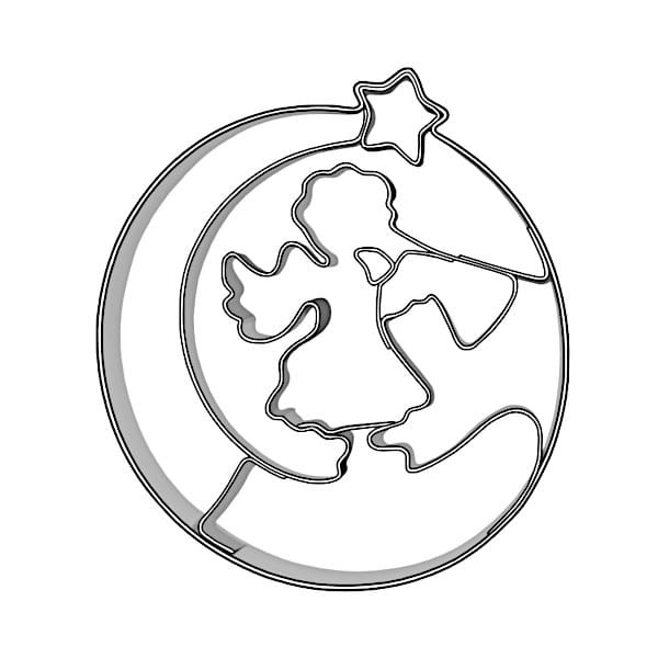 Foremka bombka z aniołkiem do wycinania ciastek