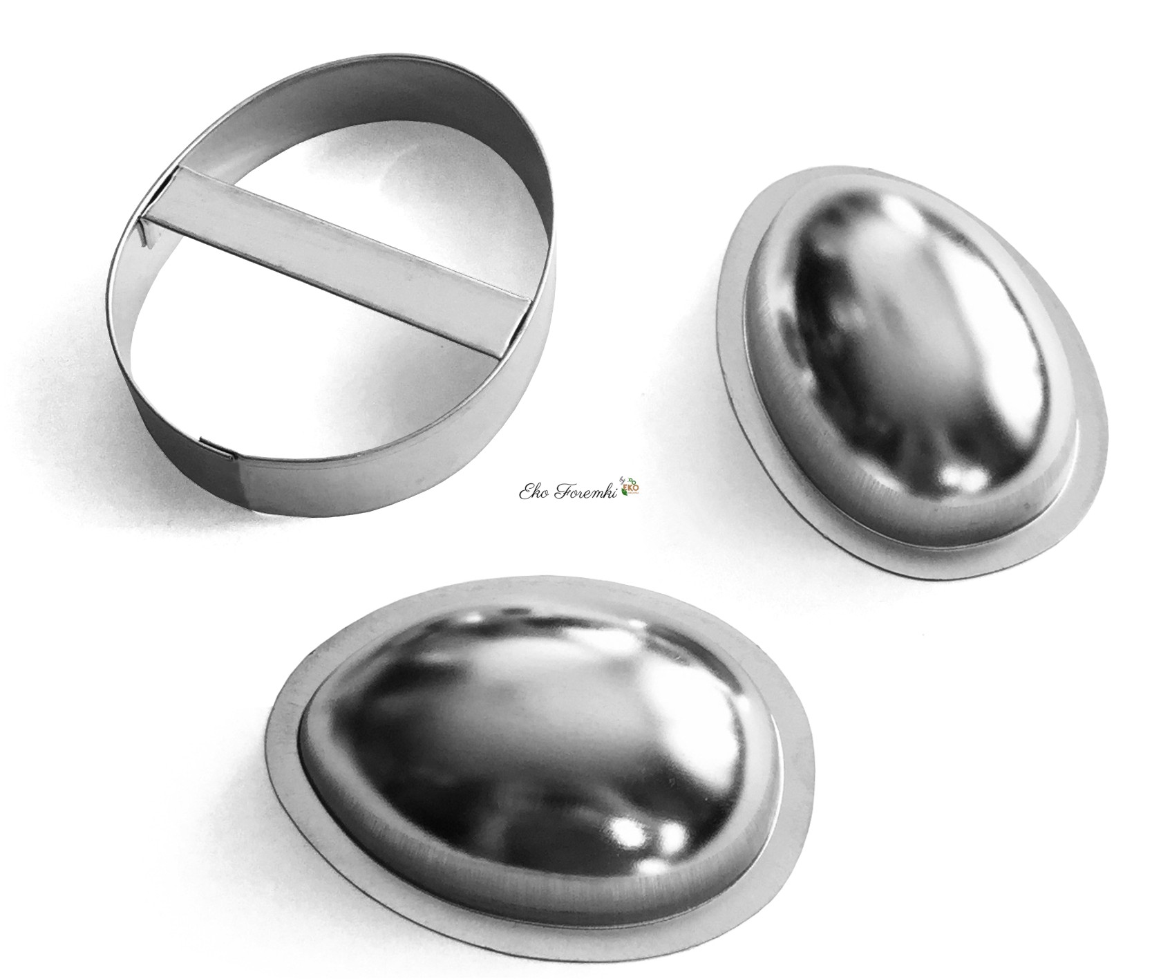 Zestaw foremek do pieczenia ciastek w kształcie pisanek 3D