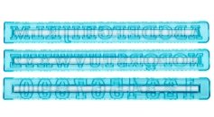 Zestaw szablonów  do wycinania liter i cyfr z masy cukrowej