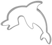 Foremka delfinek do wycinania ciastek na filiżankę