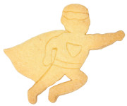 Ciasteczko wycięte foremką Superman